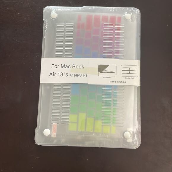 MacBook Air 13”3 rainbow splatter design hardshell case - Picture 2 of 3